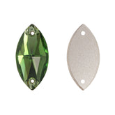 Fern Green Navette Shape High Quality Glass Sew-on Rhinestones WholesaleRhinestone